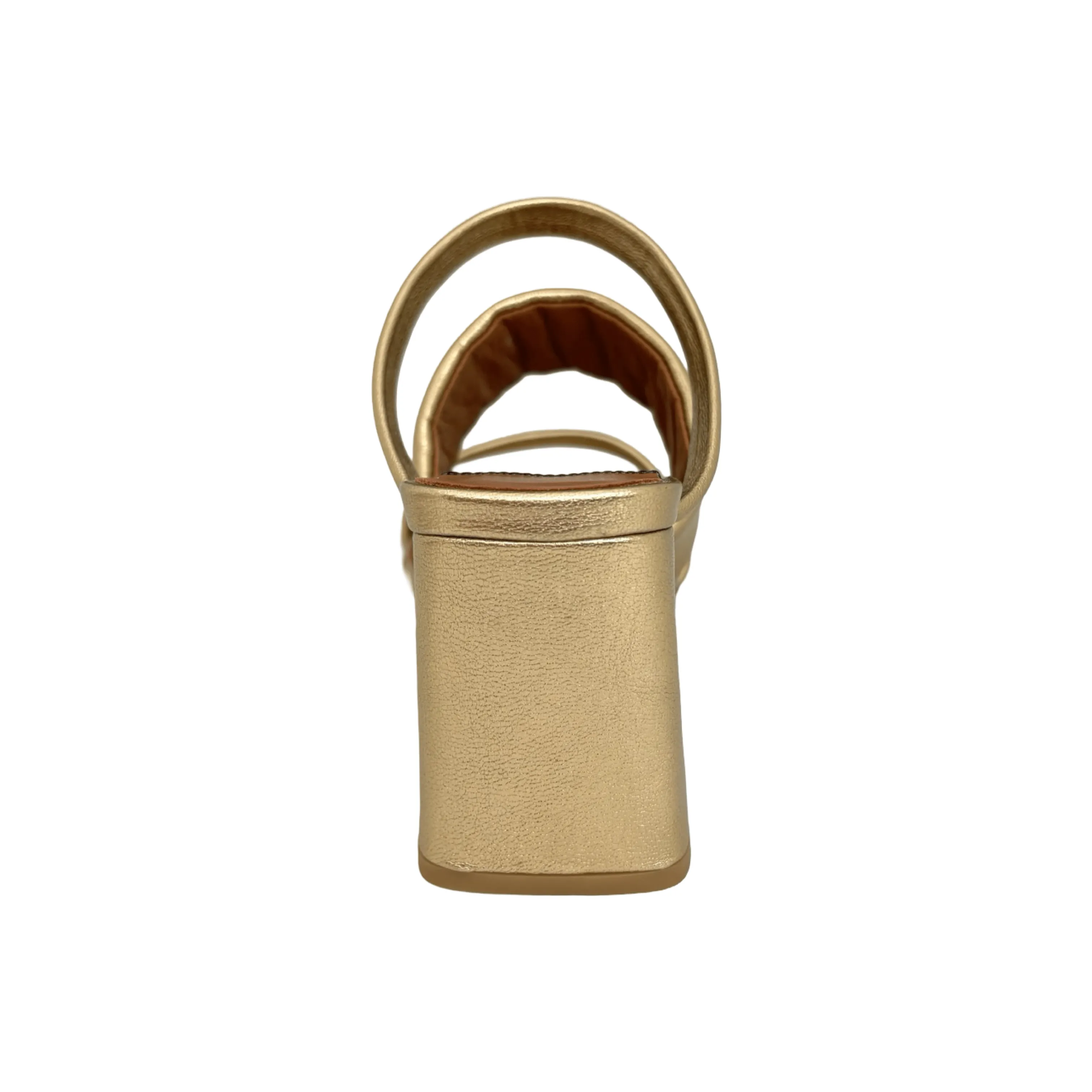 24056 Gold Straps Mule
