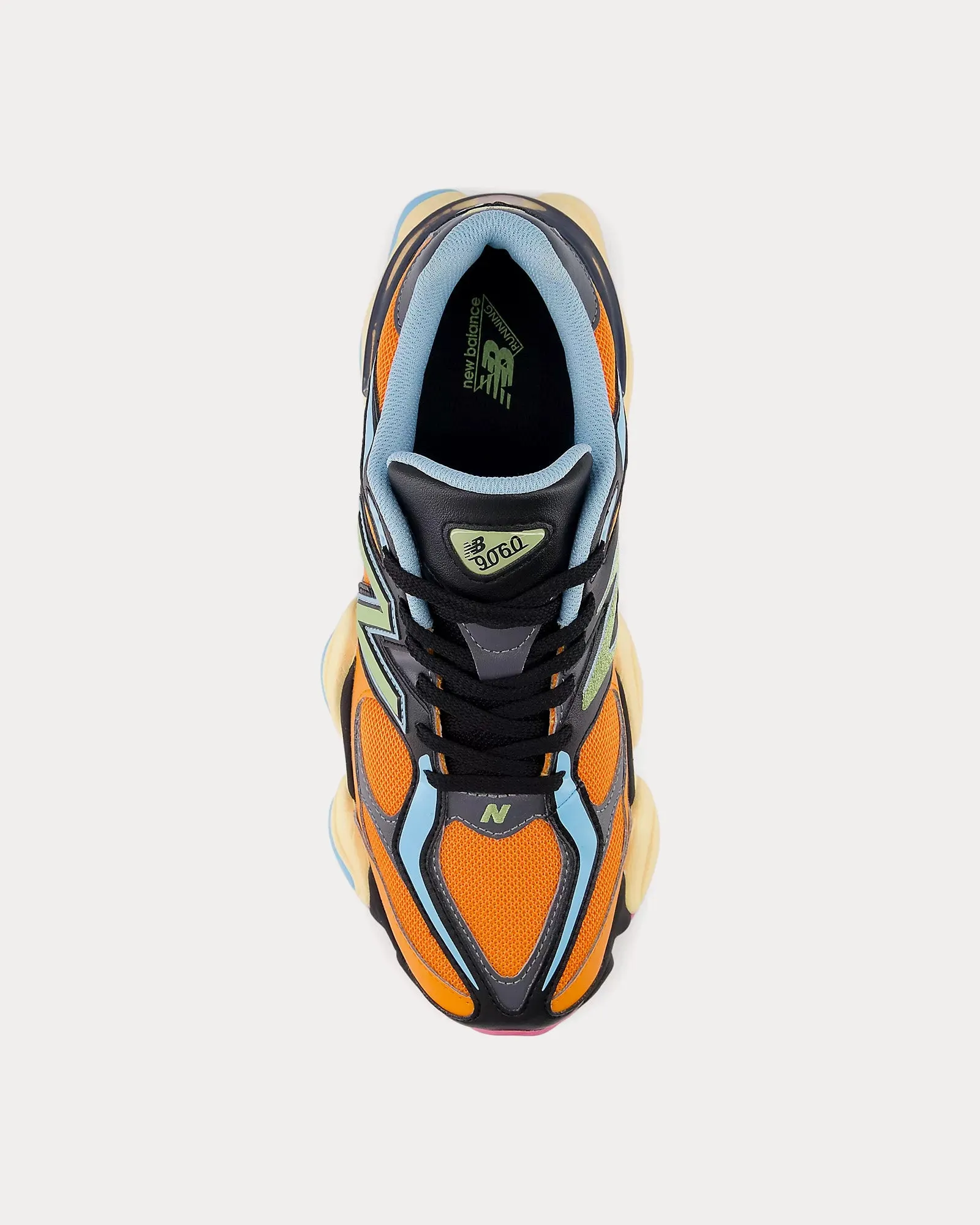 9060 Sun Glow / Black / Team Sky Blue Low Top Sneakers