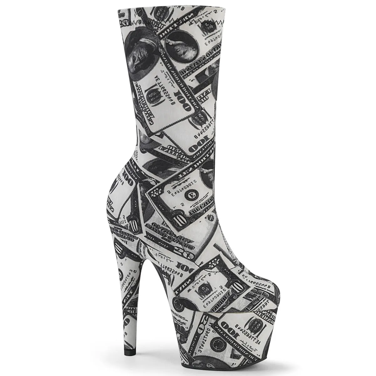 ADORE-1002DP Pleaser White & Black Sexy Platform Shoes (Pole Dancing Heels)
