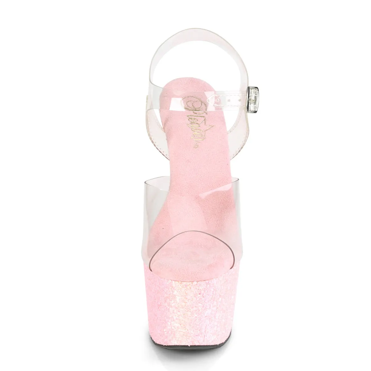 ADORE-708LG Pleaser Clear/Baby Pink Sexy Platform Shoes (Pole Dancing Heels)