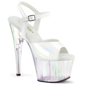 ADORE-709HT Pleaser White Hologram Sexy Platform Shoes (Pole Dancing Heels)