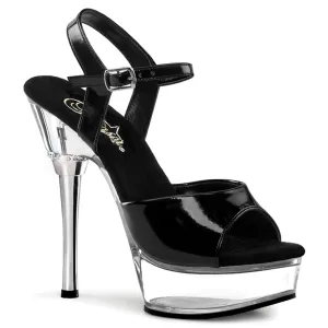 ALLURE-609 Pleaser Black Patent Sexy Platform Shoes (Pole Dancing Heels)