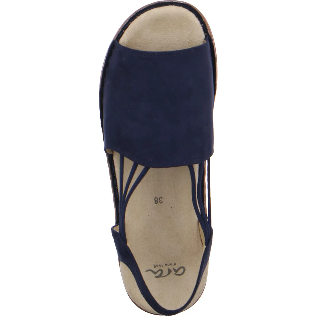 Ara Ladies Hawaii Peep Toe Sandal Navy