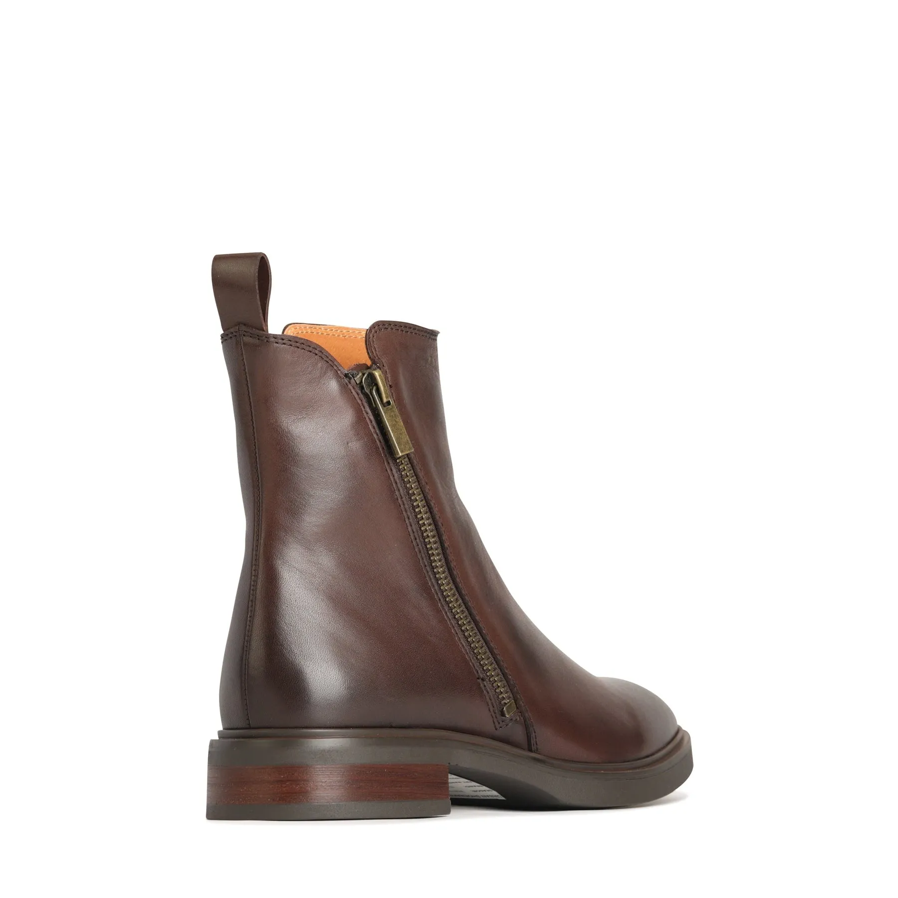 BLAINE LEATHER ZIPPER ANKLE BOOTS