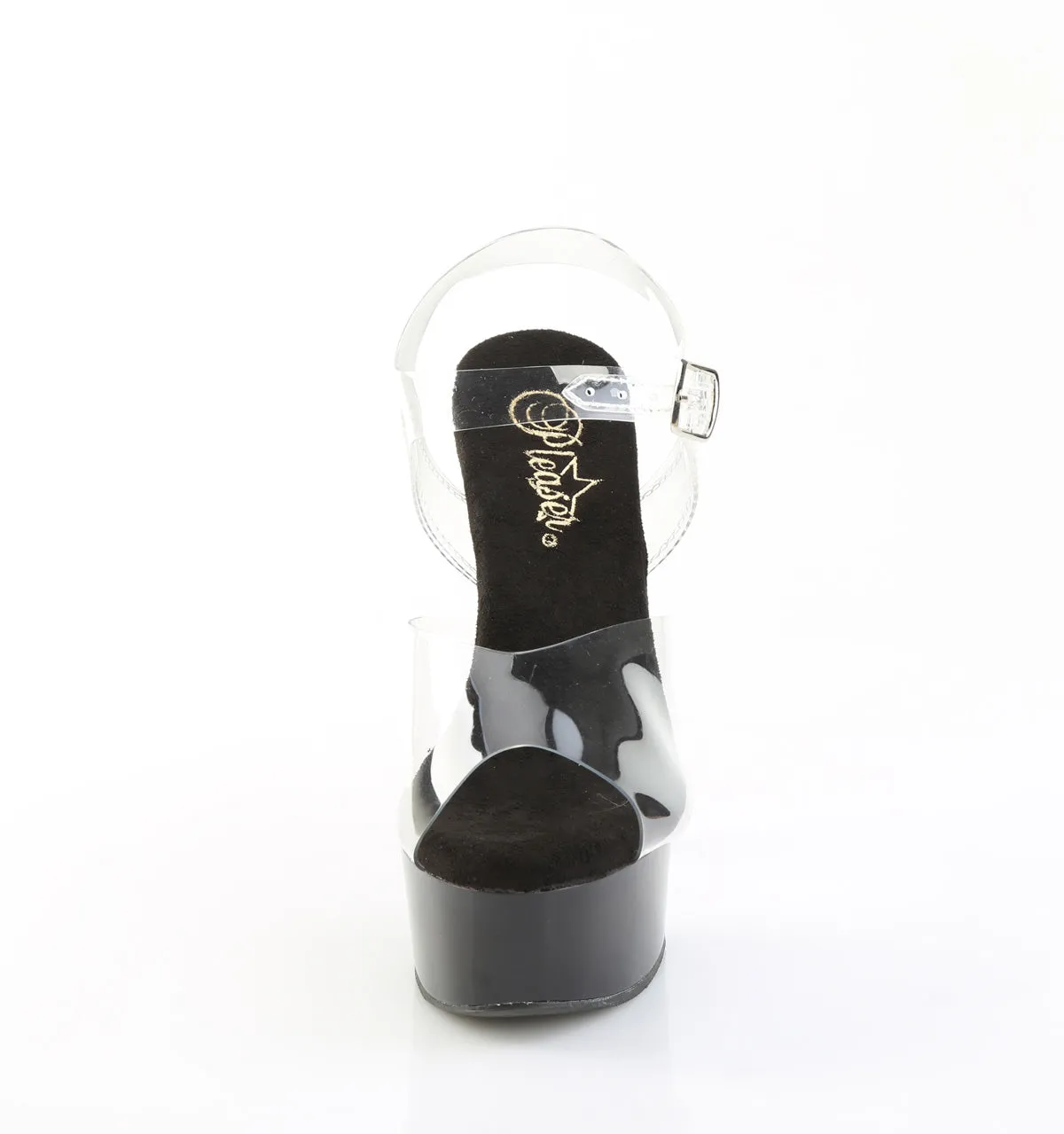 CAPTIVA-608 Pleaser Clear/Black Sexy Platform Shoes (Pole Dancing Heels)