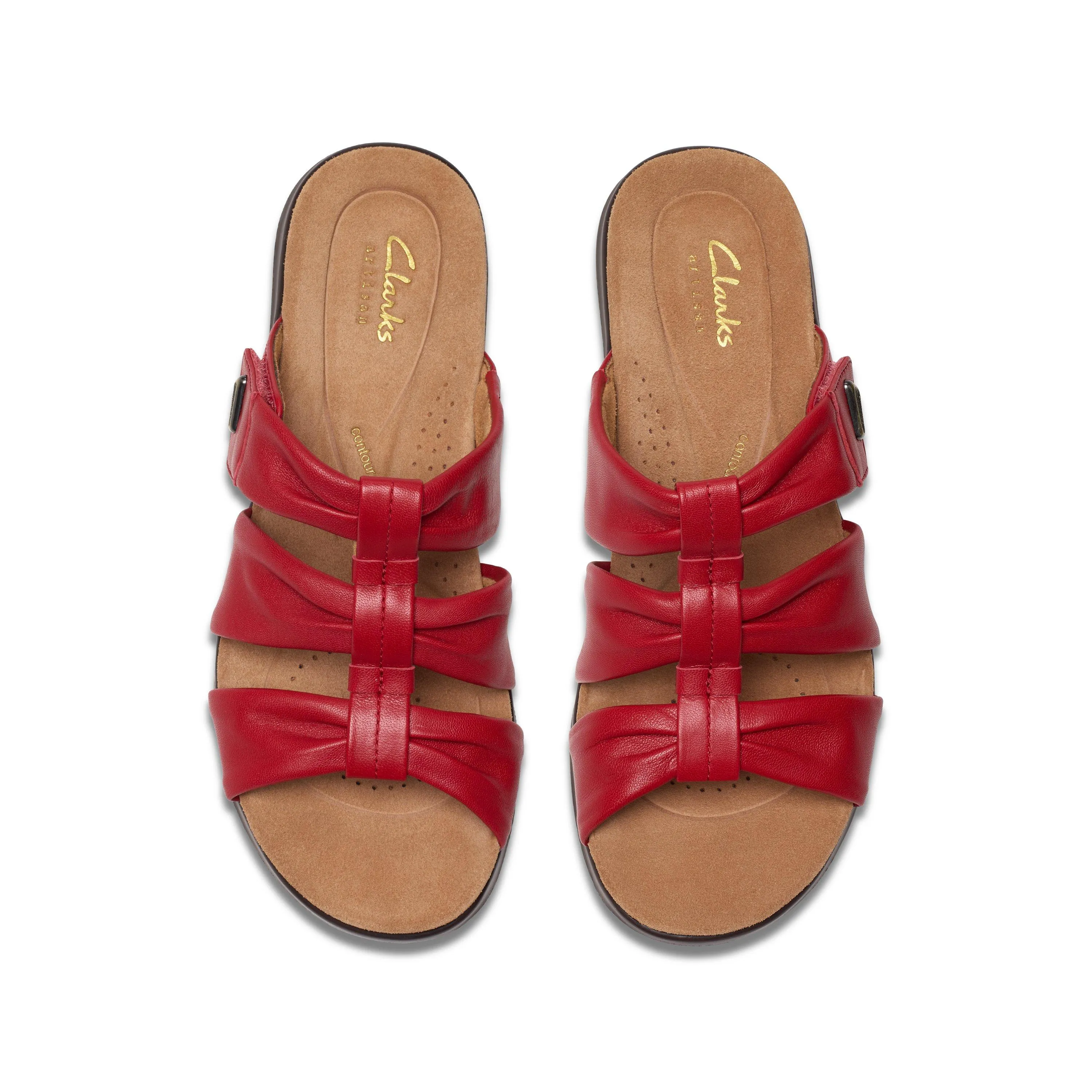 Clarks Kitly Slide Cherry Red Women's