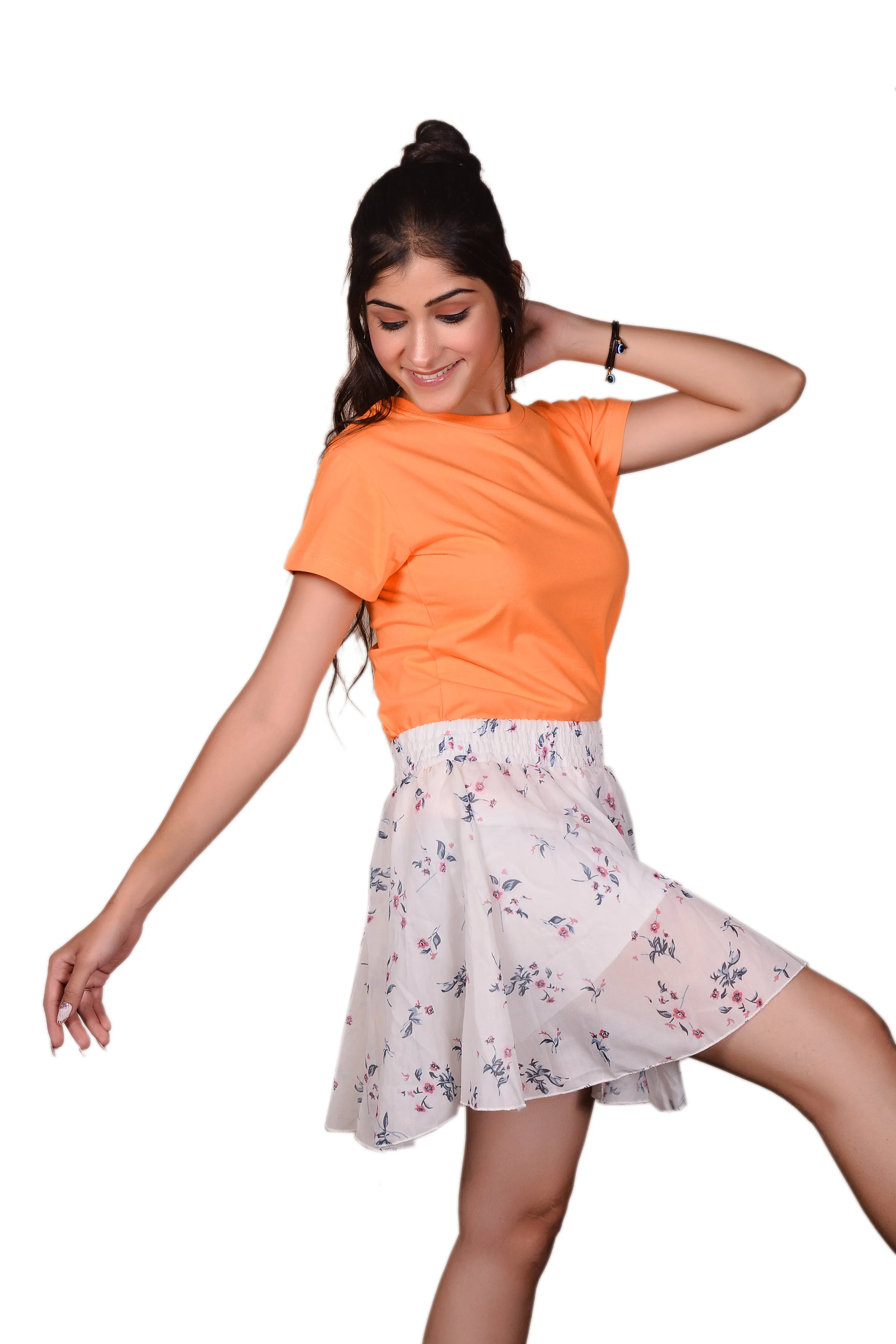 Classic Fit Women Orange Tshirt