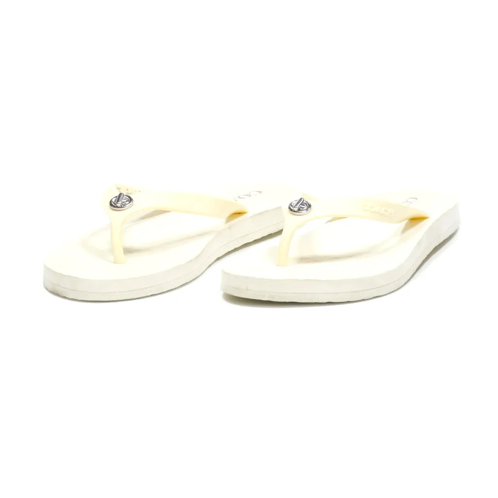 Coach Abbigail Slippers Rubber White Colour For Kids