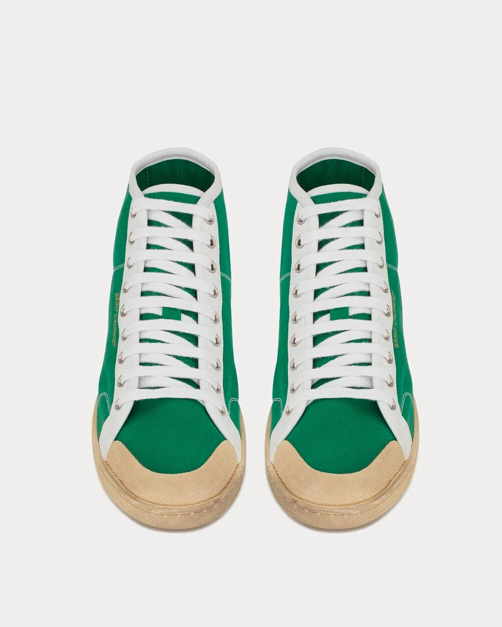 Court Classic Sl/39 Canvas & Leather Green Mid Top Sneakers