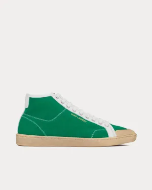 Court Classic Sl/39 Canvas & Leather Green Mid Top Sneakers