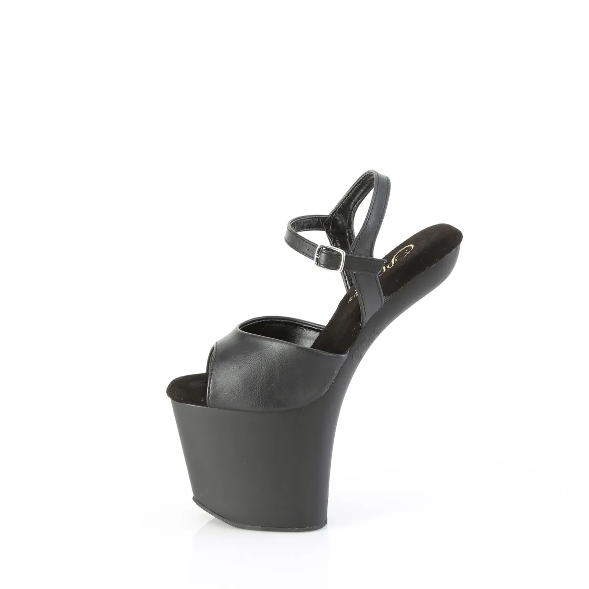 CRAZE-809 Pleaser Black Faux Leather Sexy Platform Shoes (Pole Dancing Heels)