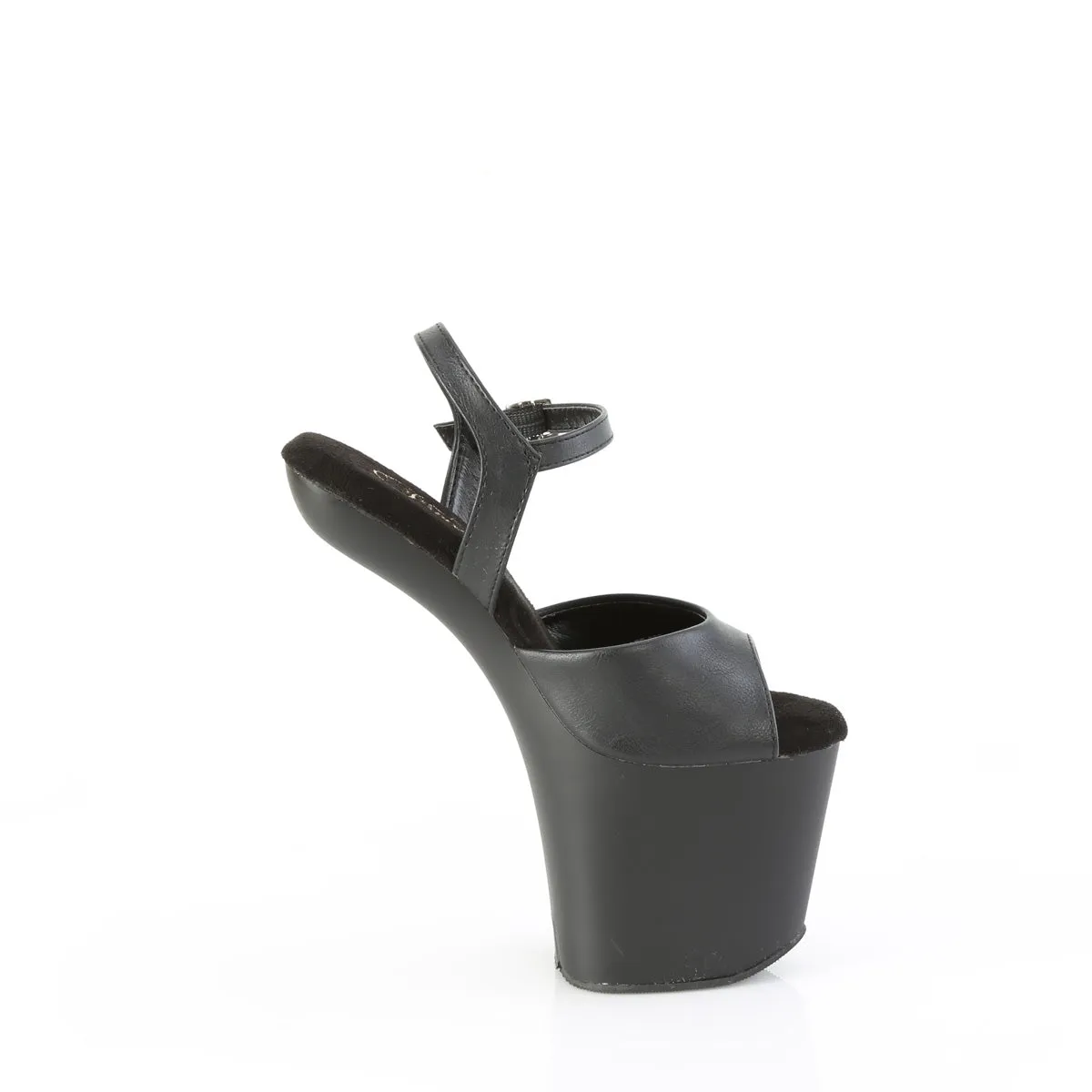 CRAZE-809 Pleaser Black Faux Leather Sexy Platform Shoes (Pole Dancing Heels)