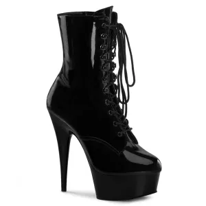 DELIGHT-1020 Pleaser Black Patent Sexy Platform Shoes (Pole Dancing Heels)