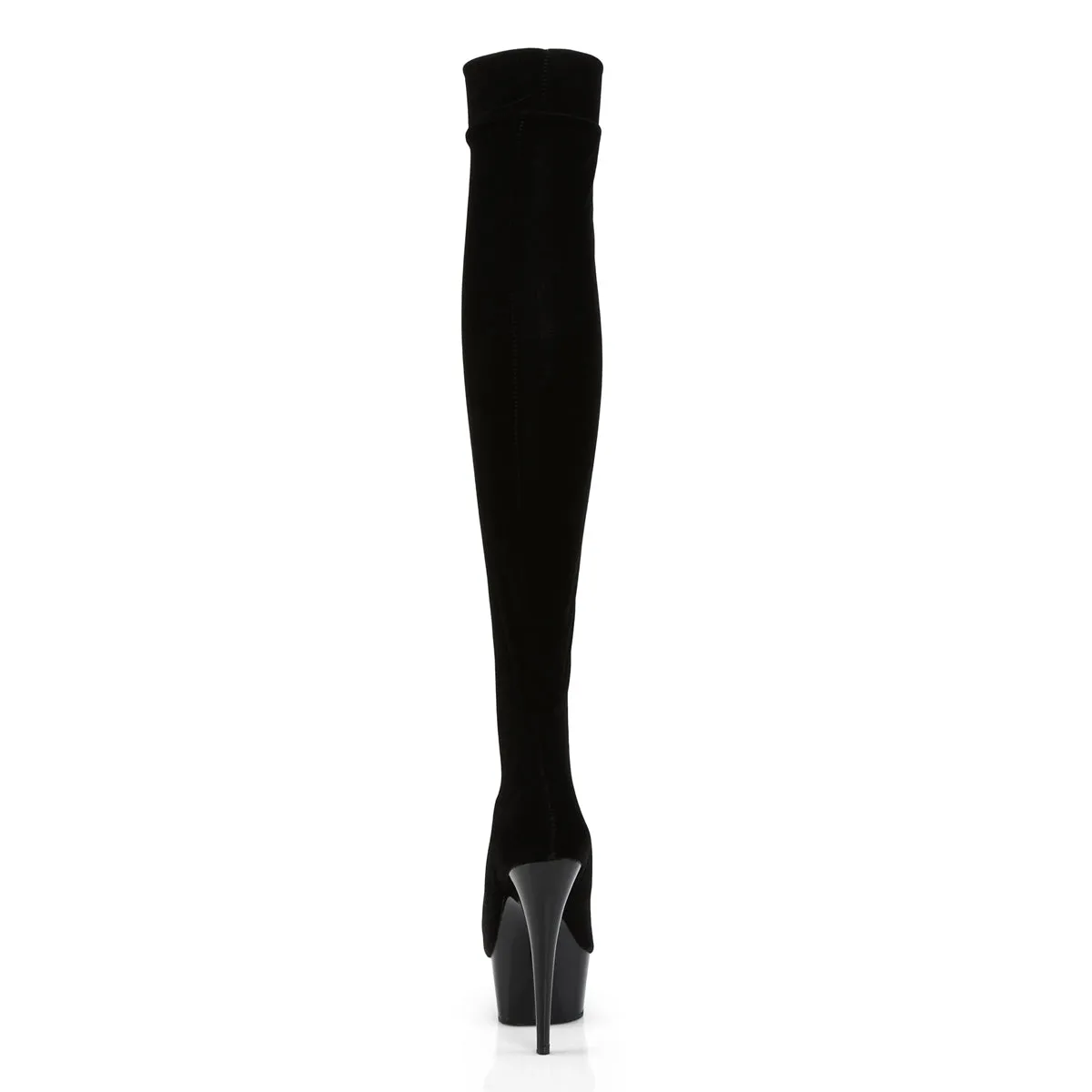 DELIGHT-3002 Pleaser Black Velvet Sexy Platform Shoes (Pole Dancing Heels)