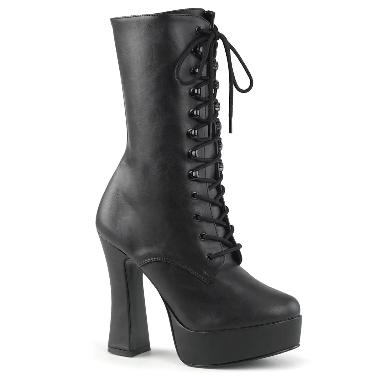 ELECTRA-1020 Pleaser Black Faux Leather Sexy Platform Shoes (Pole Dancing Heels)