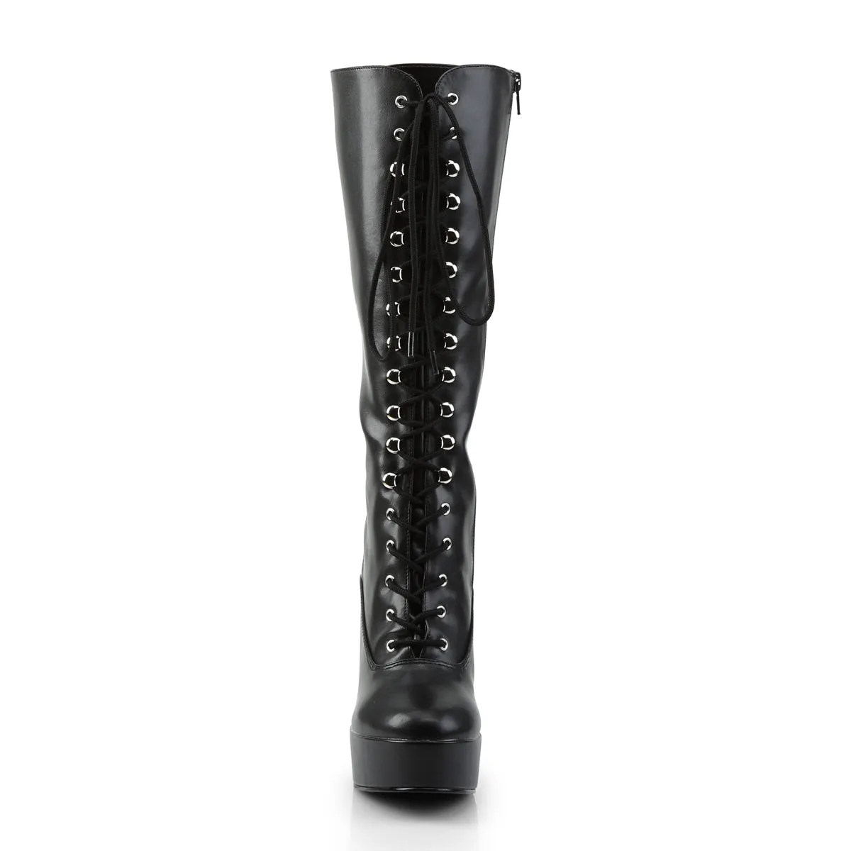 ELECTRA-2020 Pleaser Black Faux Leather Sexy Platform Shoes (Pole Dancing Heels)