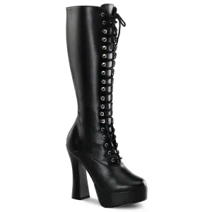 ELECTRA-2020 Pleaser Black Faux Leather Sexy Platform Shoes (Pole Dancing Heels)