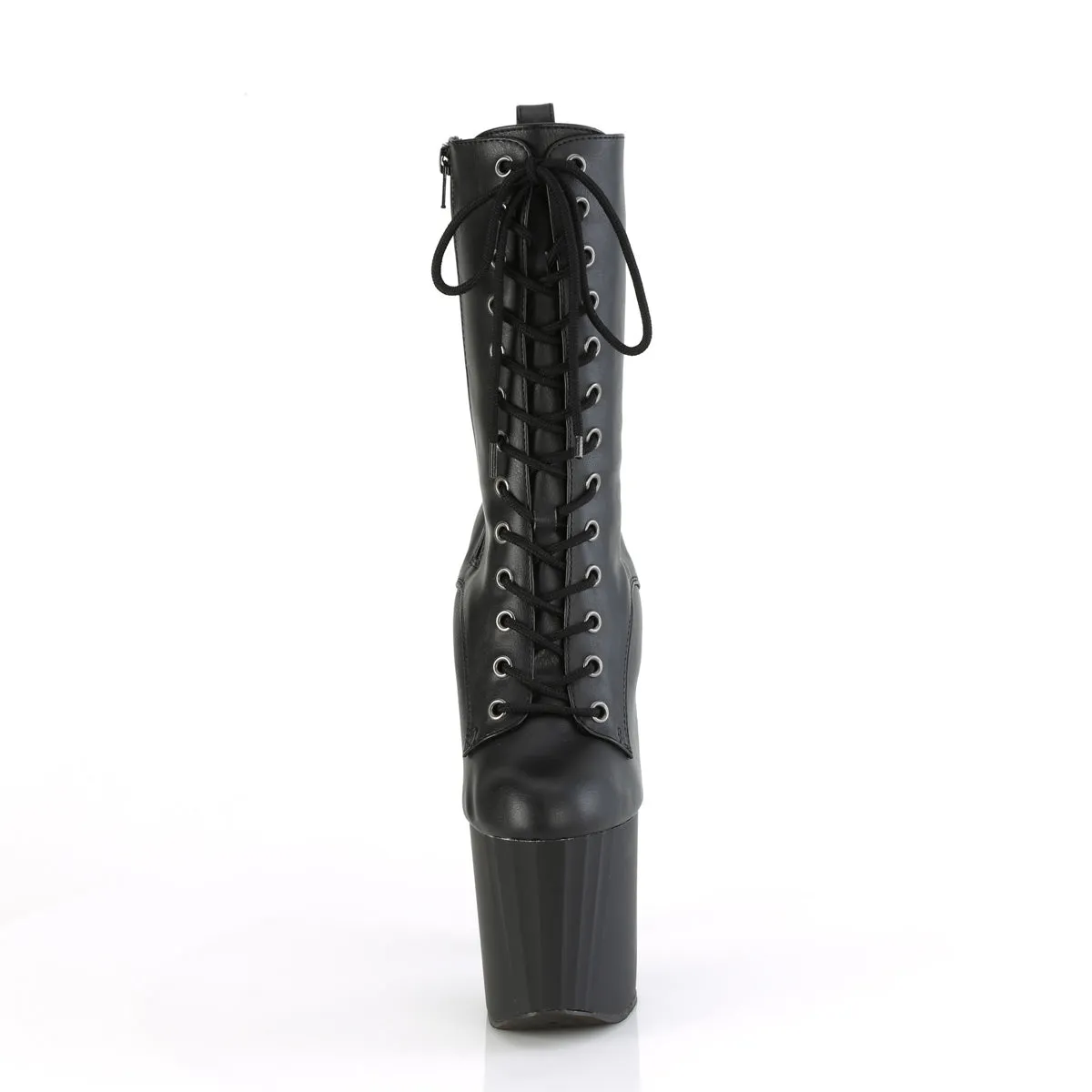 ENCHANT-1040 Pleaser Black Faux Leather Sexy Platform Shoes (Pole Dancing Heels)