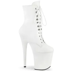 FLAMINGO-1020WR Pleaser White Faux Leather Sexy Platform Shoes (Pole Dancing Heels)