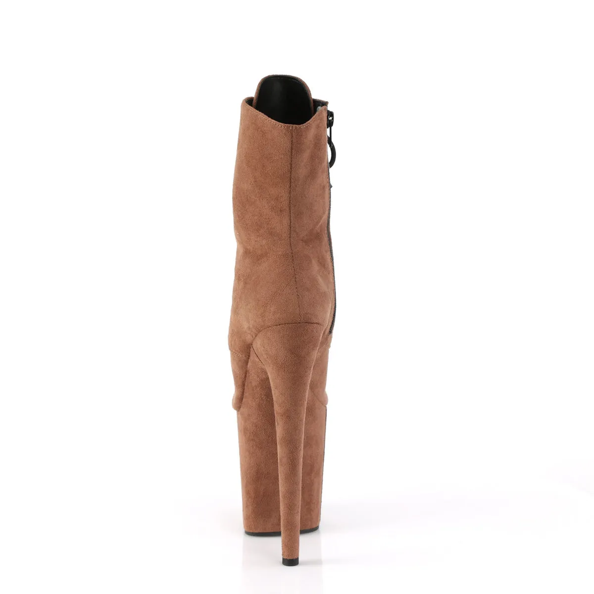 FLAMINGO-1021FS Pleaser Caramel Faux Suede Sexy Platform Shoes (Pole Dancing Heels)