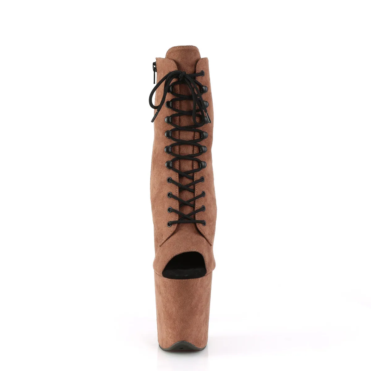 FLAMINGO-1021FS Pleaser Caramel Faux Suede Sexy Platform Shoes (Pole Dancing Heels)