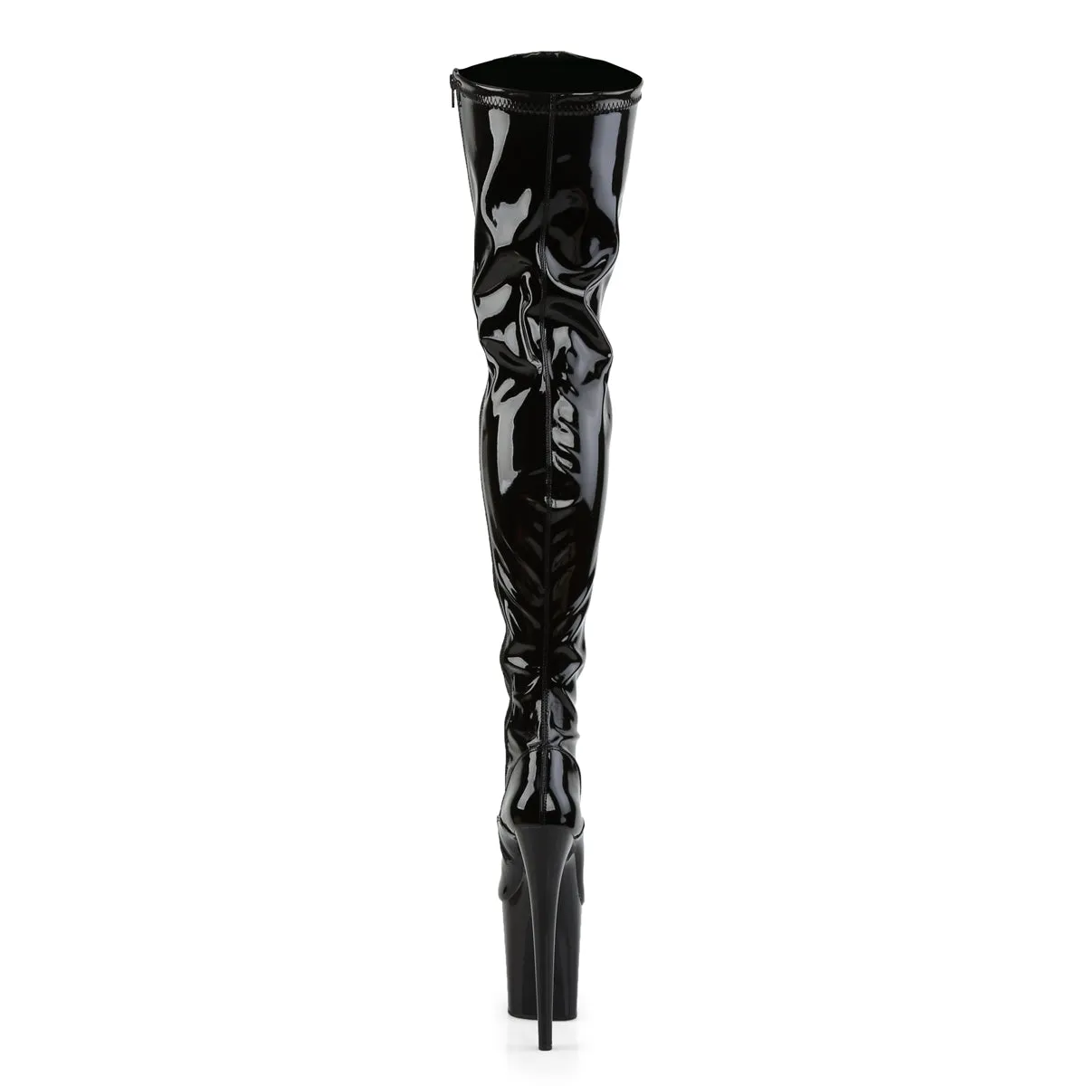 FLAMINGO-3000 Pleaser Black Patent Sexy Platform Shoes (Pole Dancing Heels)