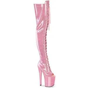 FLAMINGO-3021GP Pleaser Baby Pink Glitter Sexy Platform Shoes (Pole Dancing Heels)