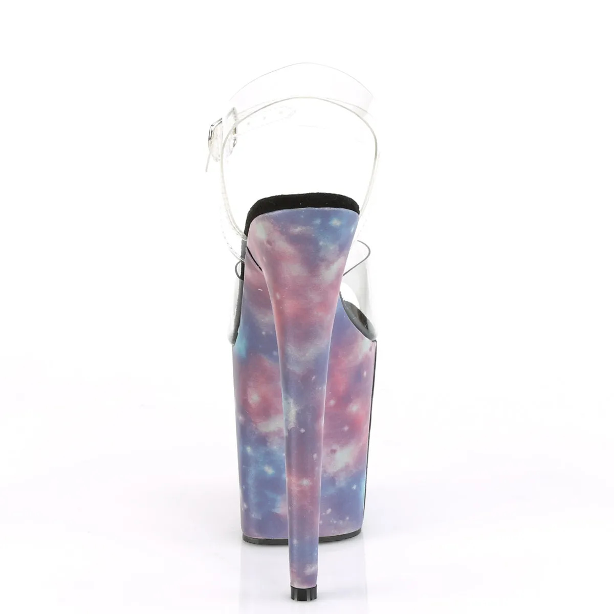 FLAMINGO-808REFL Pleaser Clear/Purple-Blue Reflective Sexy Platform Shoes (Pole Dancing Heels)