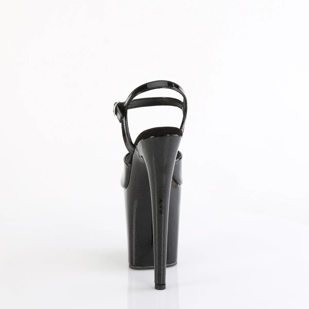 FLAMINGO-809GP Pleaser Black Glitter Sexy Platform Shoes (Pole Dancing Heels)