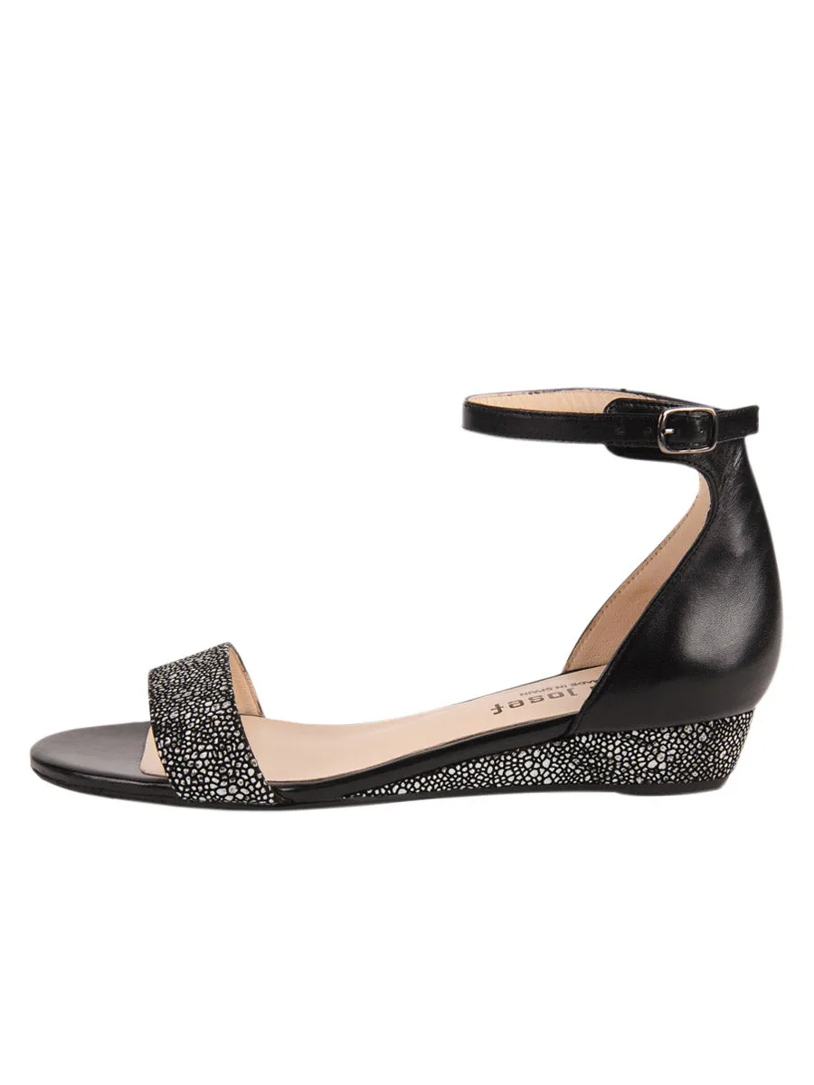 Fresh Black Jon Josef Wedge Sandal
