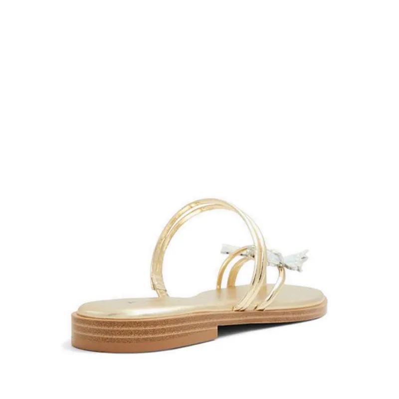 Glasswing Flat Sandals - Gold