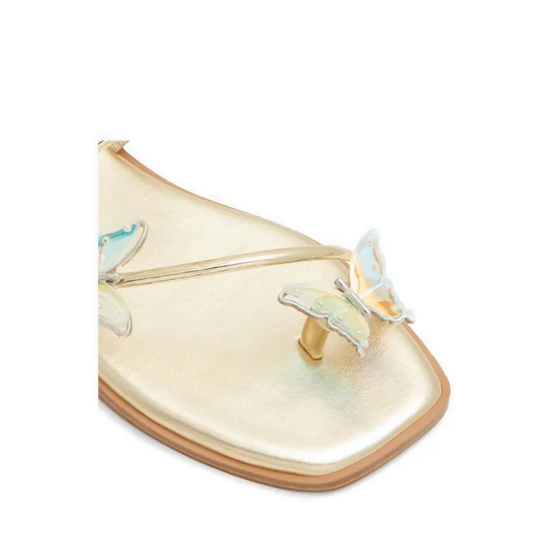 Glasswing Flat Sandals - Gold