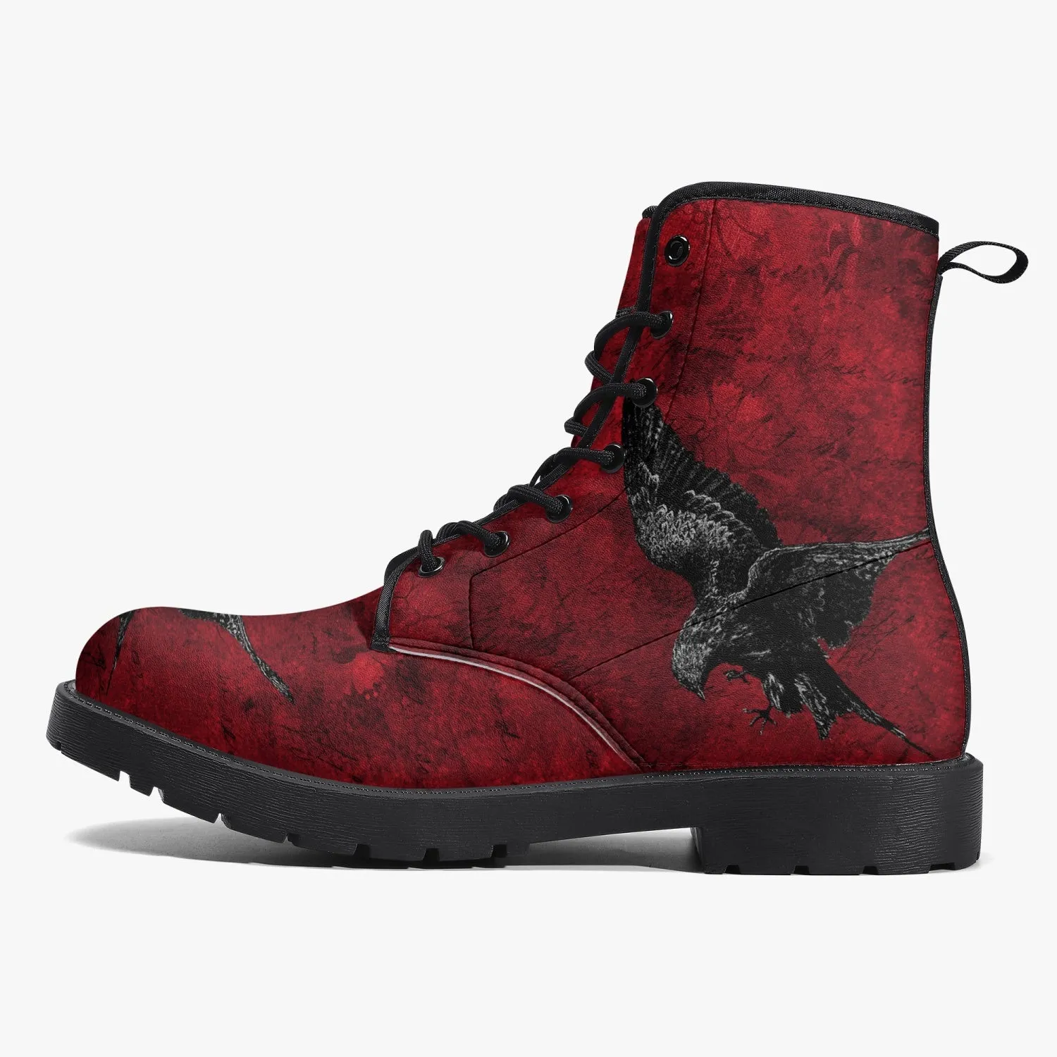 Gothic Red Raven Boots (JPRRAV1)
