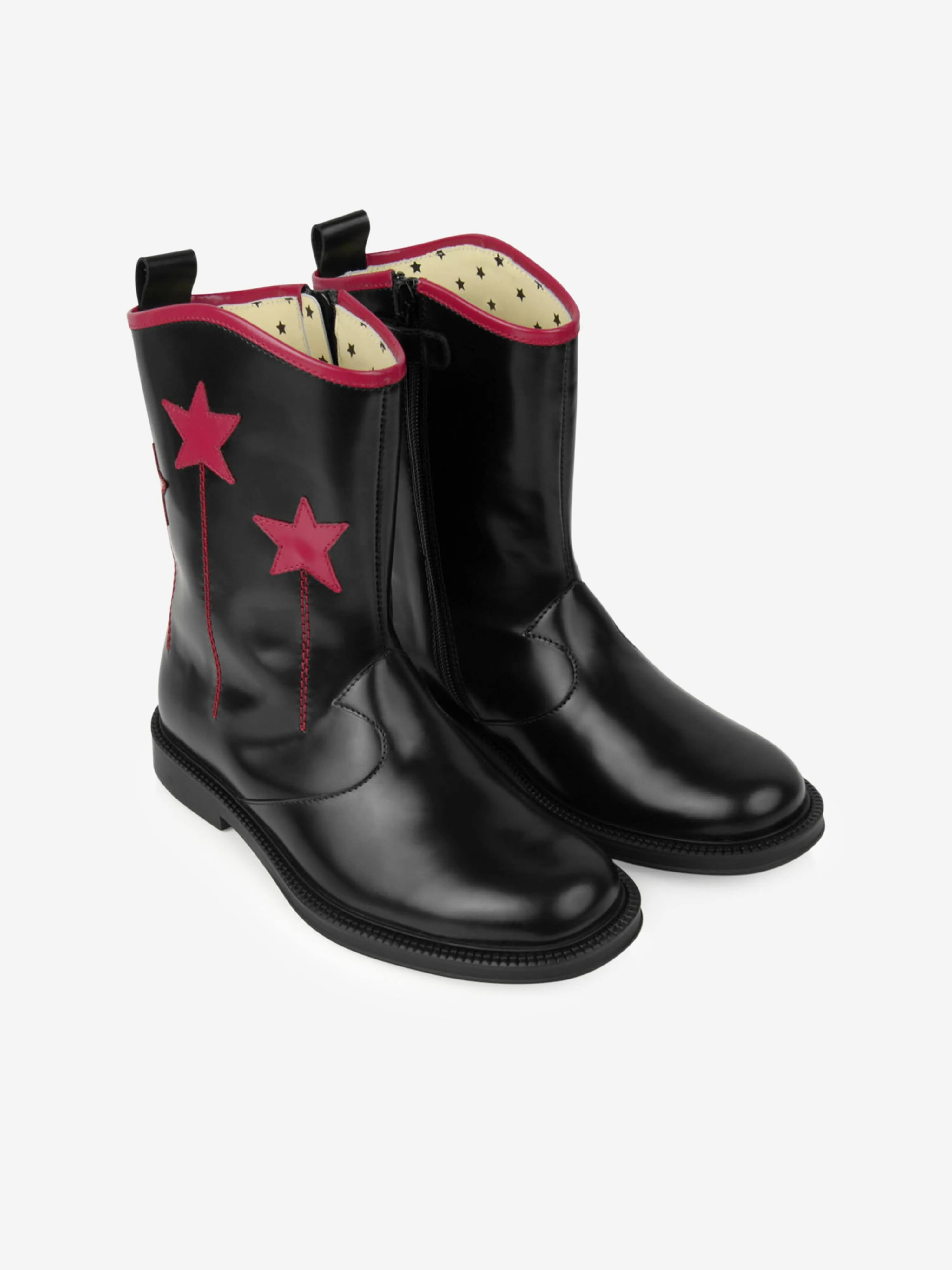 Gucci Kids Leather Cowboy Boots