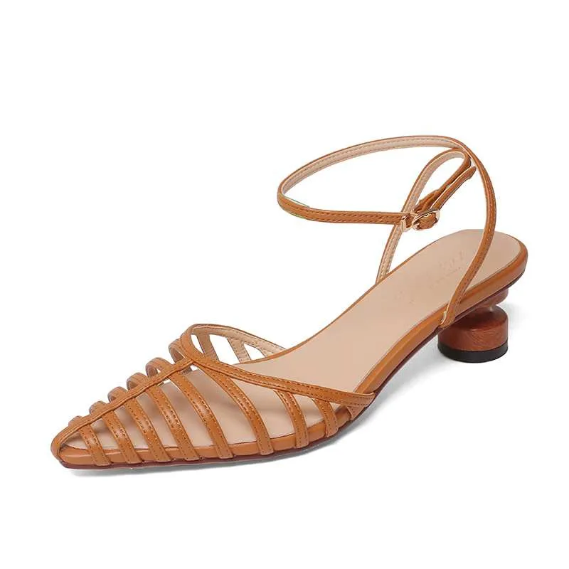Hensel Women's Leather Black Sandal