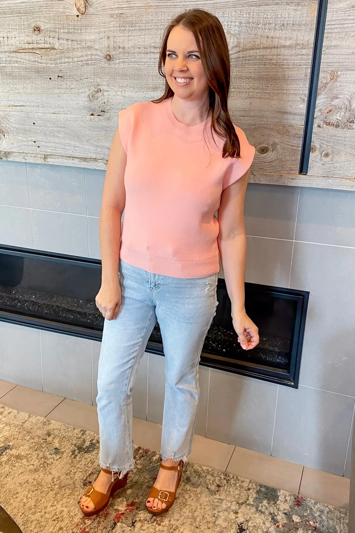 Hold It Down Blush Sweater Top