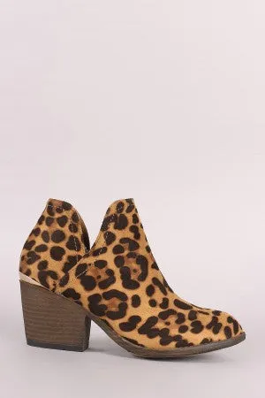 Liliana Split Chunky Heeled Booties