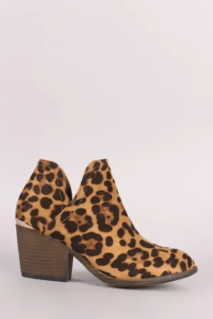 Liliana Split Chunky Heeled Booties