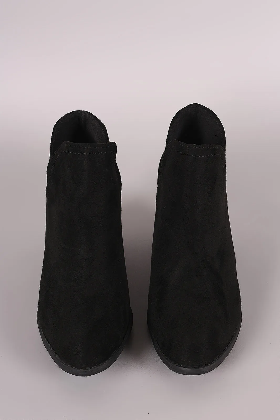 Liliana Split Chunky Heeled Booties