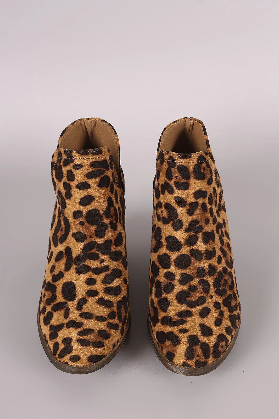 Liliana Split Chunky Heeled Booties