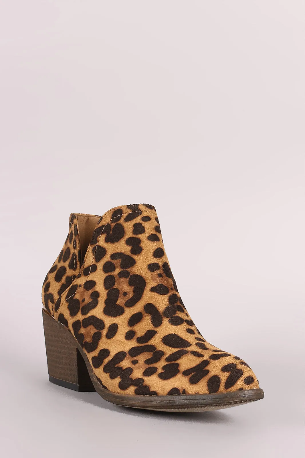 Liliana Split Chunky Heeled Booties