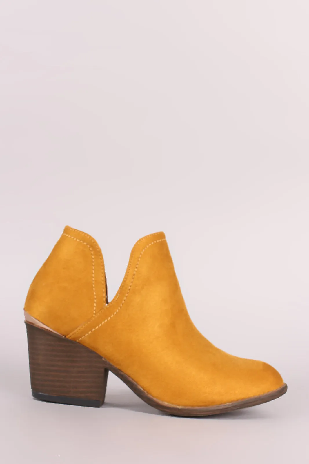 Liliana Split Chunky Heeled Booties