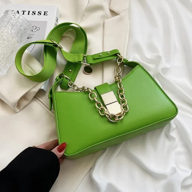 Lucho Women's Leather Handbag With Chain