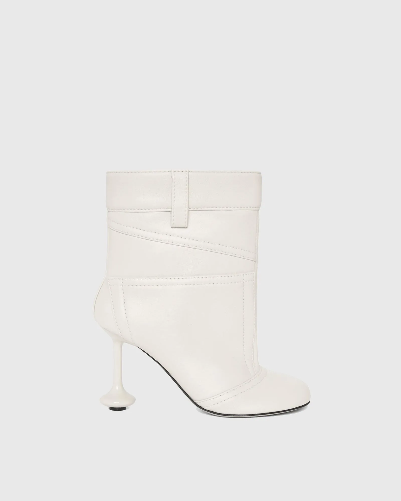 Luigia Toy Heel Ankle Boots In White