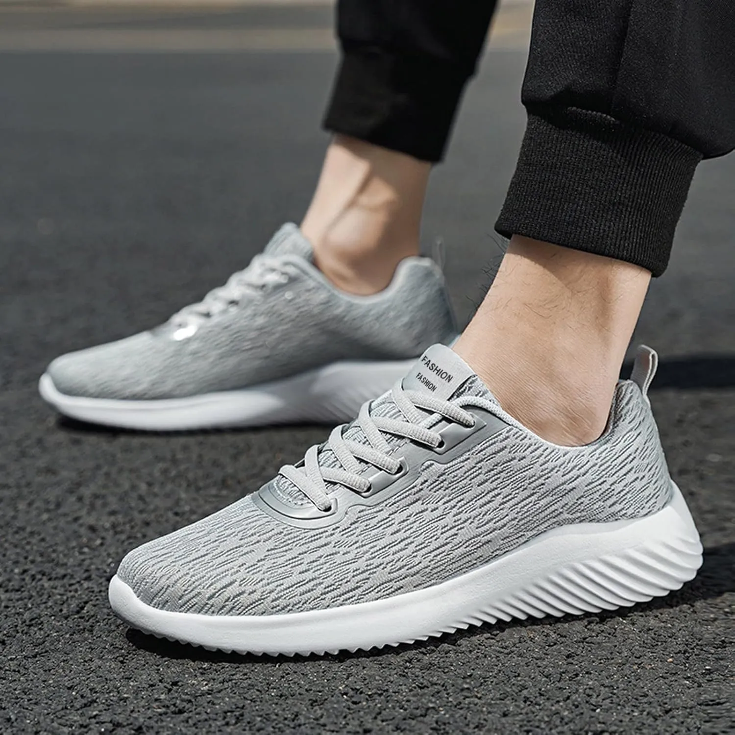 Men's Non Slip Barefoot Minimalist Shoes Breathable Elastic Fly Woven Mesh Sneaker Elastic Fly Woven Mesh Shoes