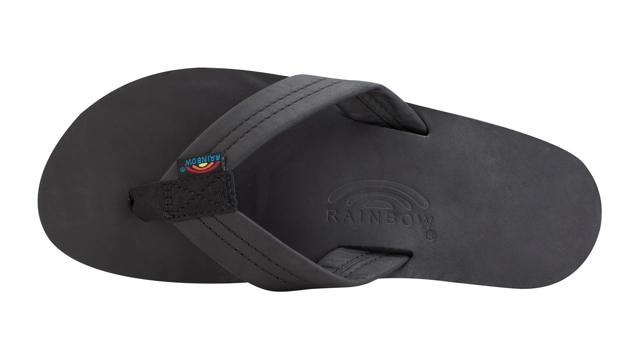 Men's Single Layer Classic Leather with Arch Support - Black