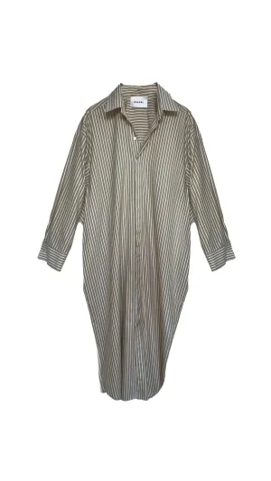 Mia Oversized Shirt Dress- Amber