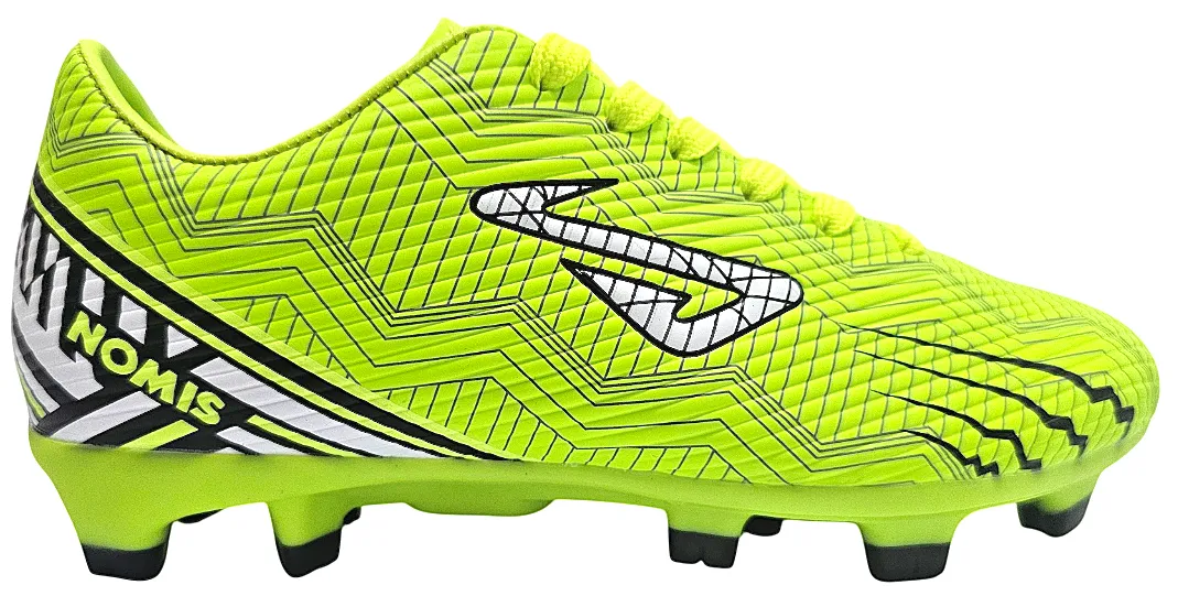 NOMIS KID'S RAPIDO LIME/BLACK FOOTBALL BOOTS