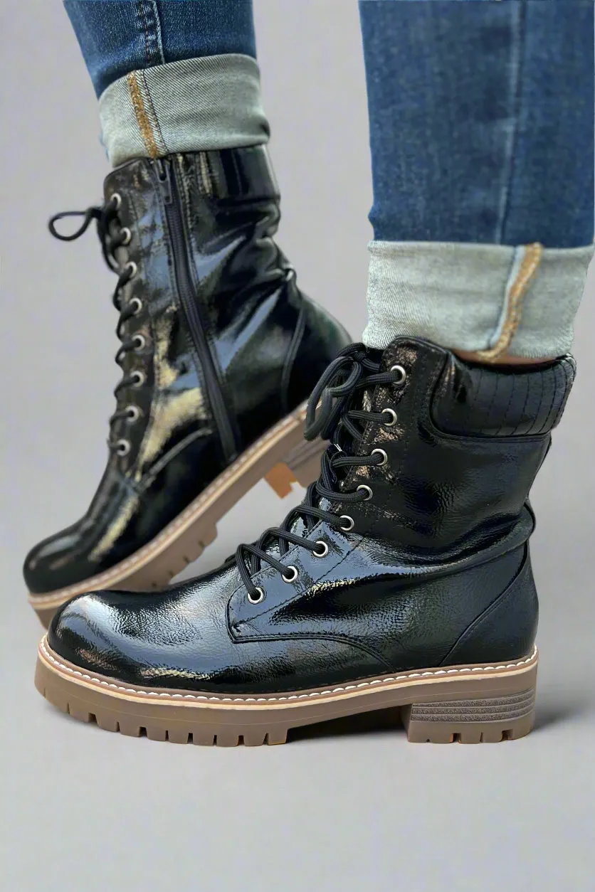 Pierre Combat Boots - Black
