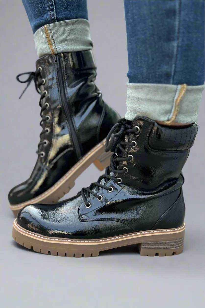 Pierre Combat Boots - Black